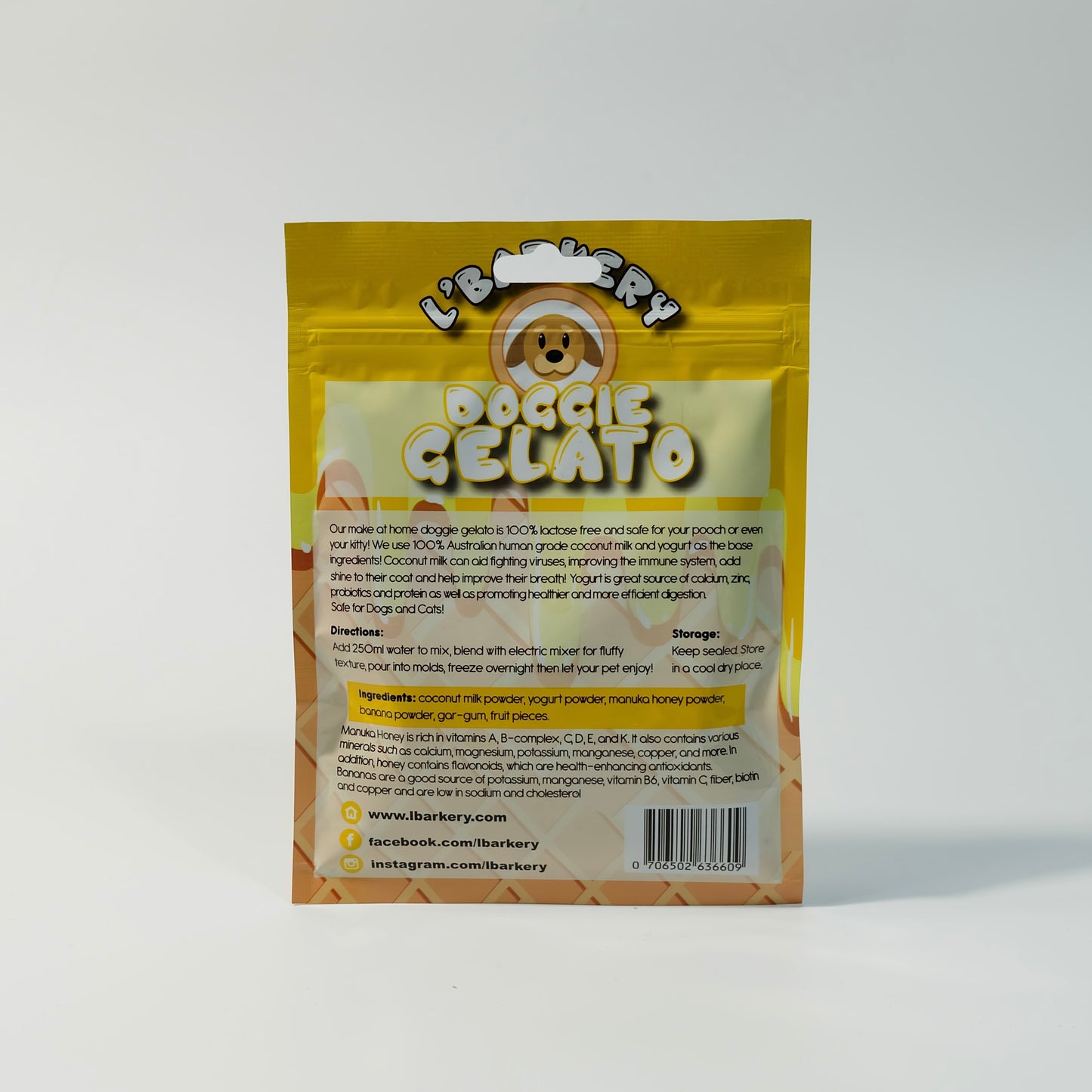 Doggie Gelato - Honey and Banana