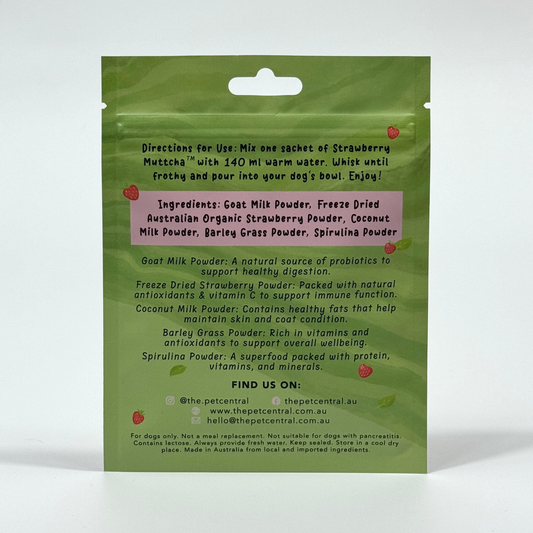 Strawberry Muttcha® - Doggie Strawberry Matcha Latte