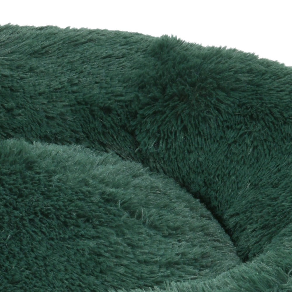 Shaggy Faux Fur Donut Calming Pet Nest Bed - Eden Green Charlie's Pet Products