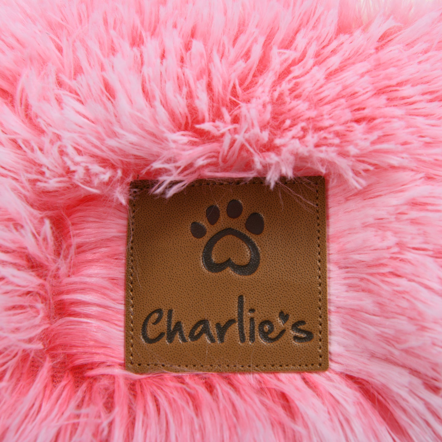Snookie Hooded Pet Bed in Faux Fur - Ombre Pink Charlie's Pet Products