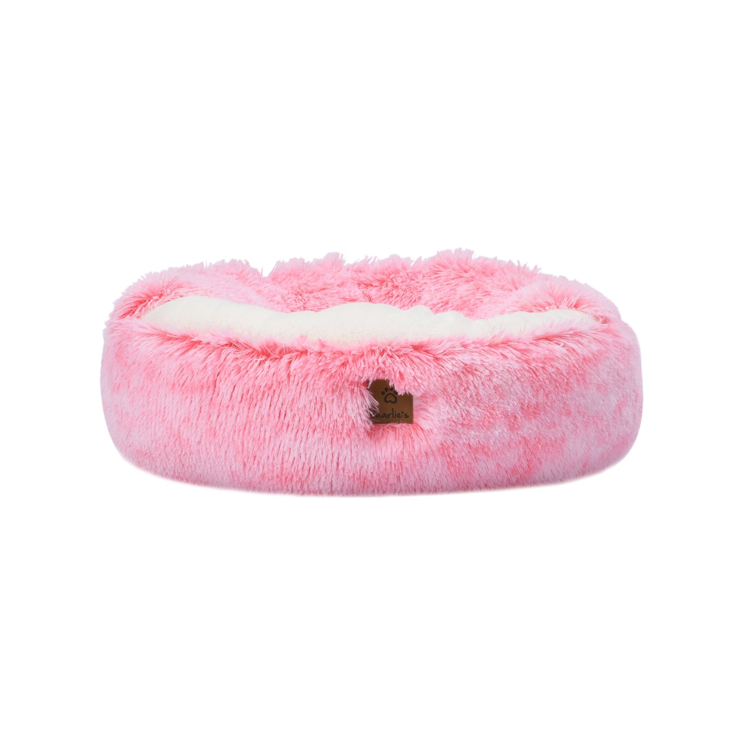 Snookie Hooded Pet Bed in Faux Fur - Ombre Pink Charlie's Pet Products