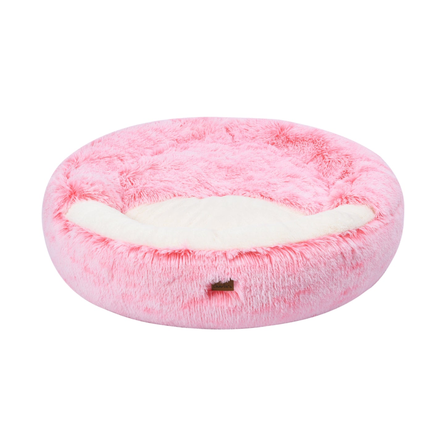 Snookie Hooded Pet Bed in Faux Fur - Ombre Pink Charlie's Pet Products
