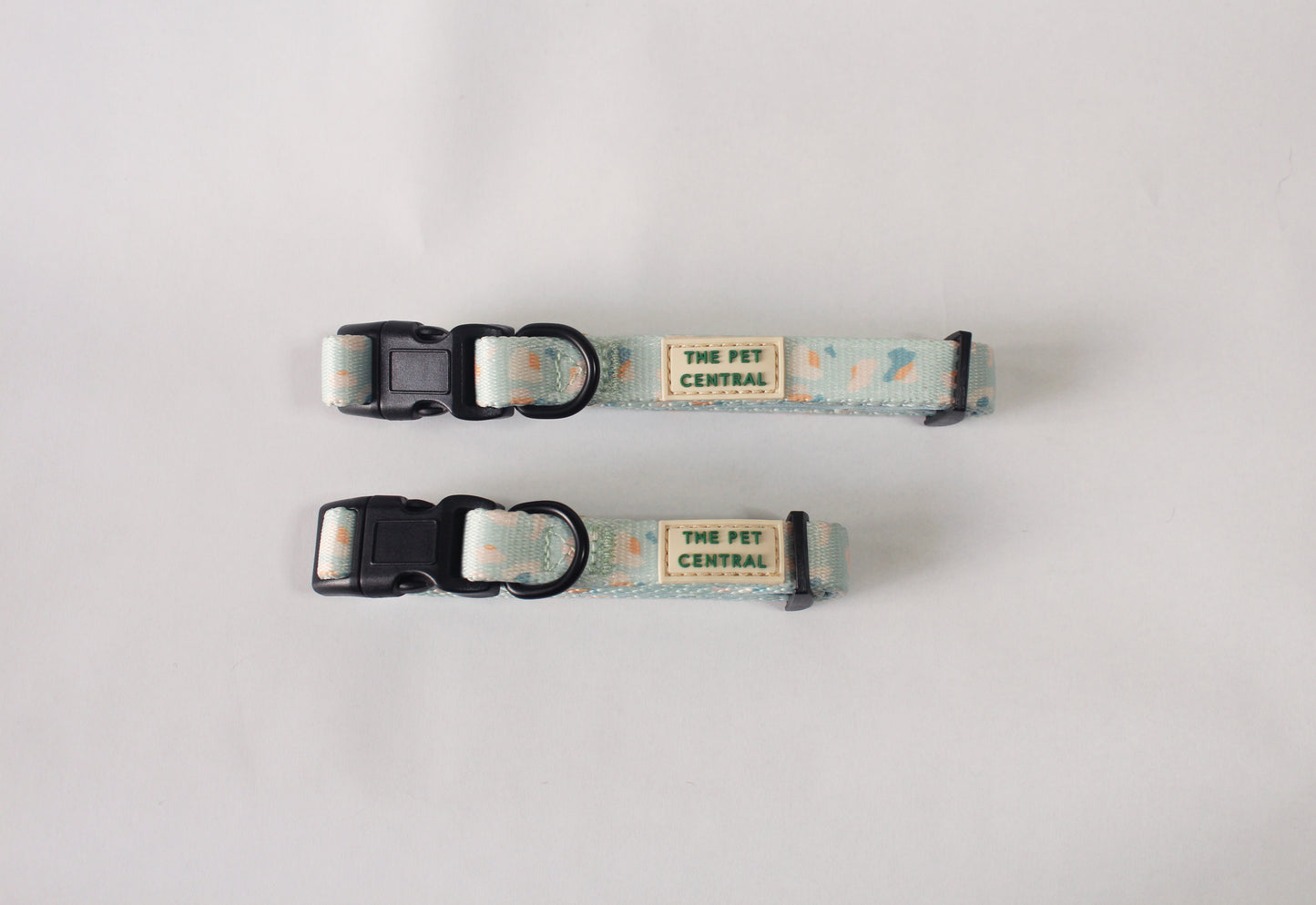 The Pet Central Blue Cheetah Dog collar in Extra Small and Small
