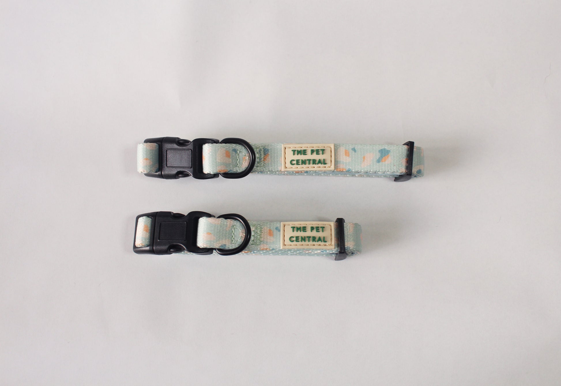 The Pet Central Blue Cheetah Dog collar in Extra Small and Small