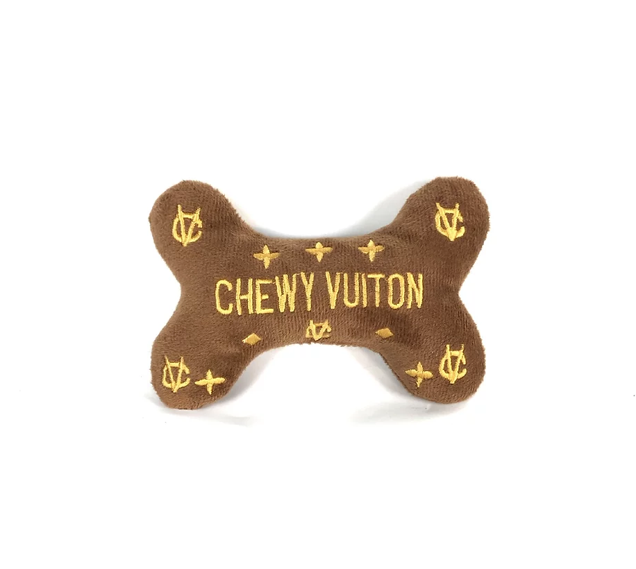 Chewy Vuiton Bone Dog Toy - Pooch Luxury