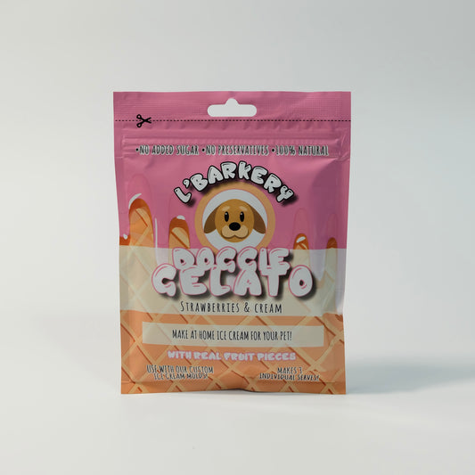 Doggie Gelato - Strawberries & Cream