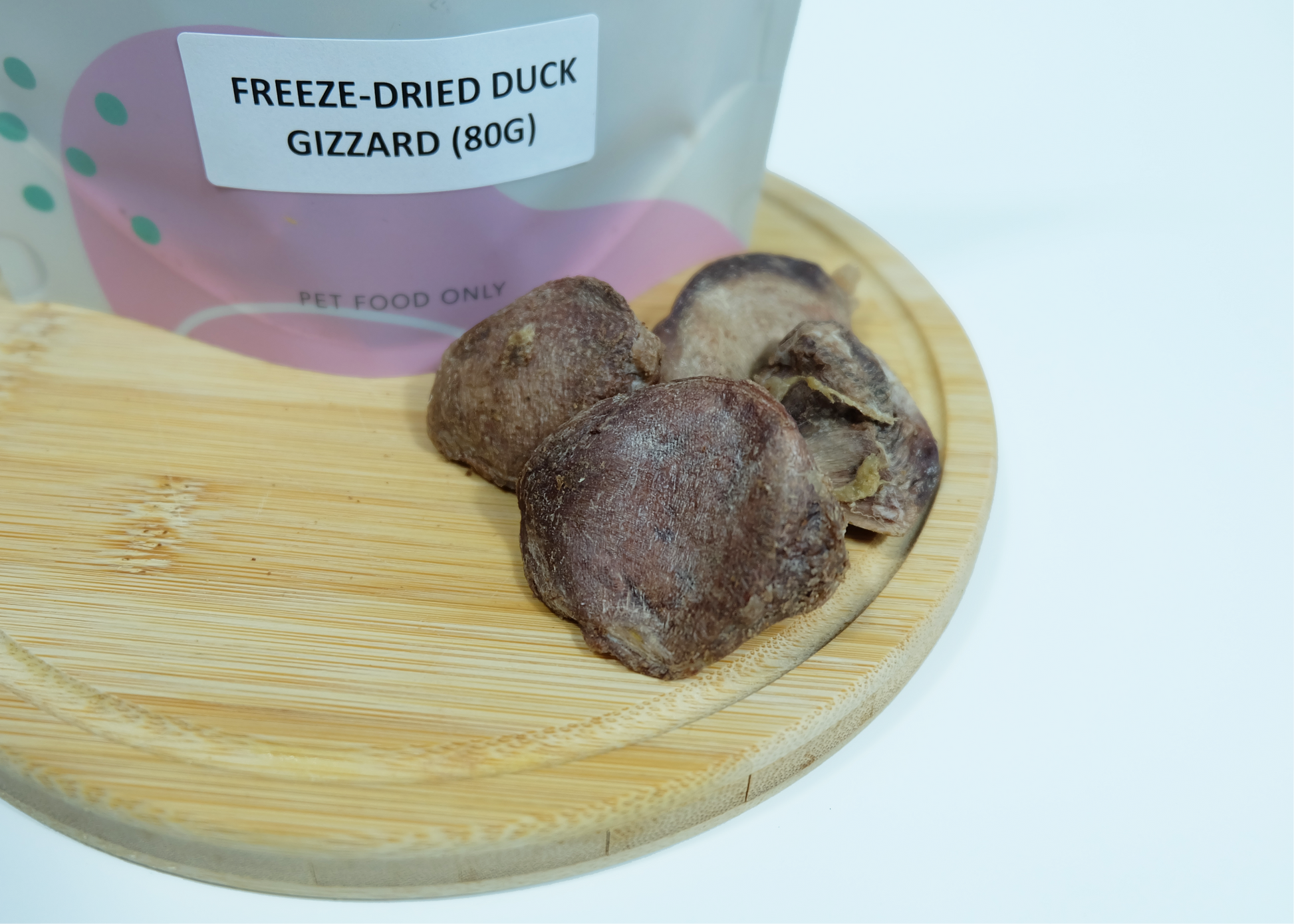 Freeze Dried Duck Gizzard, Pet  Treats, The Pet Central