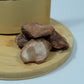 Close-up of freeze-dried duck gizzards – chewy organ treats for dogs and cats – rich in nutrients