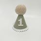 Mineral Green Felt Dog Party Hat