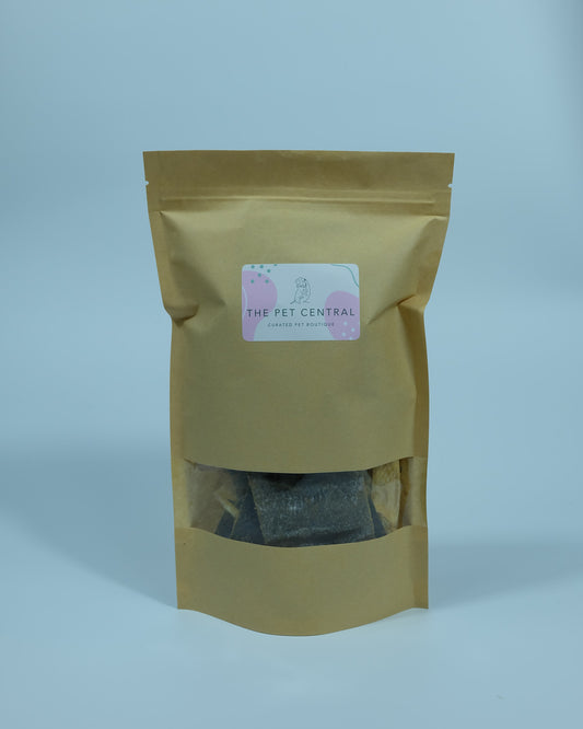 75g pack of dehydrated salmon skins for dogs – all-natural, Australian-made omega-rich pet treats