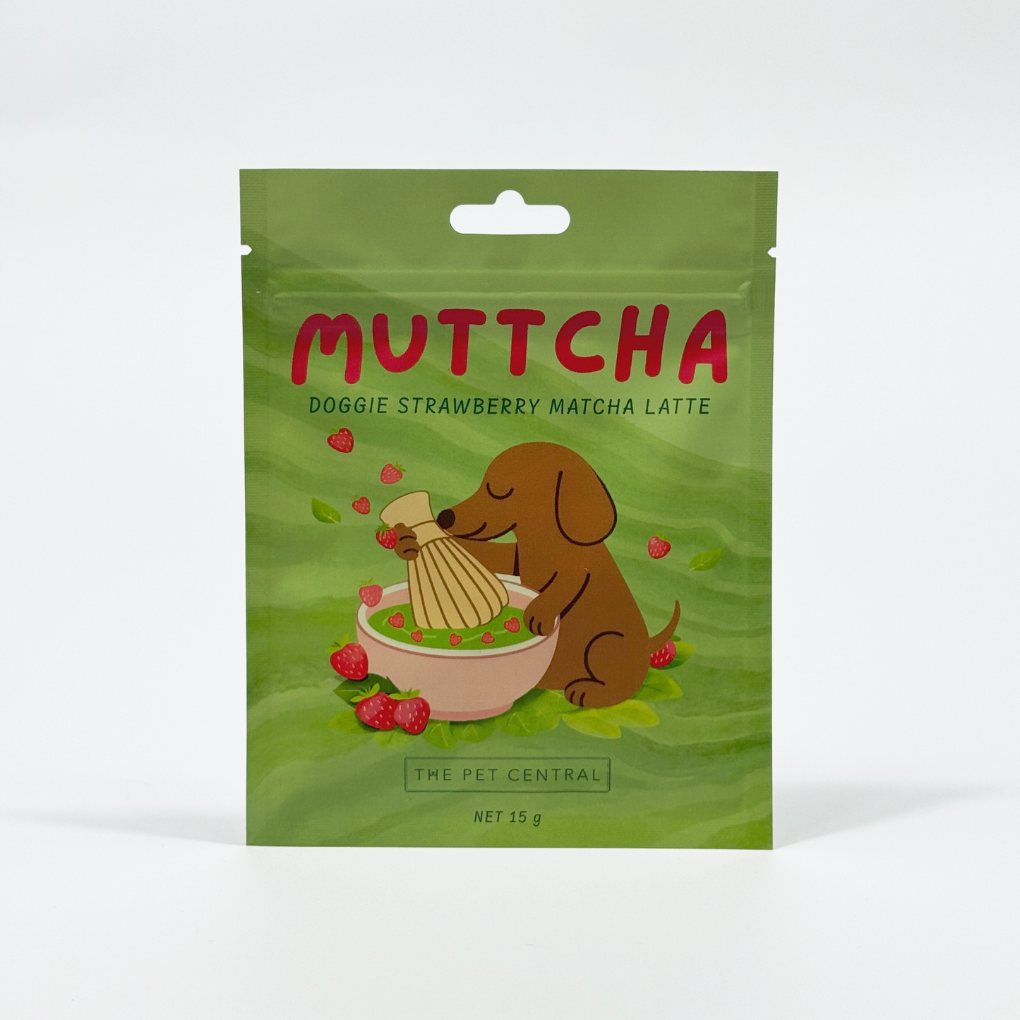 Strawberry Muttcha® - Doggie Strawberry Matcha Latte