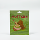 Green package of Muttcha Doggie Strawberry Matcha Latte on a white background