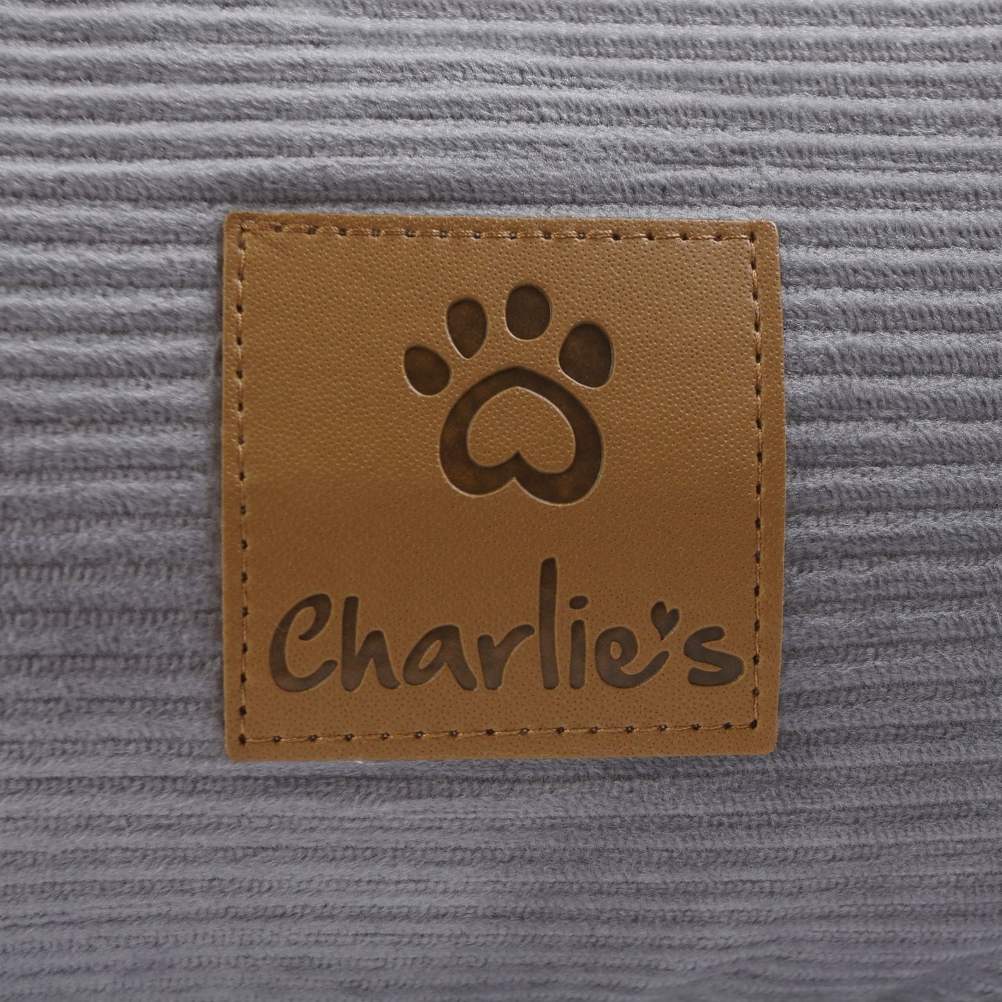 Snookie Hooded Pet Bed in Corduroy - Dove Grey Charlie's Pet Products