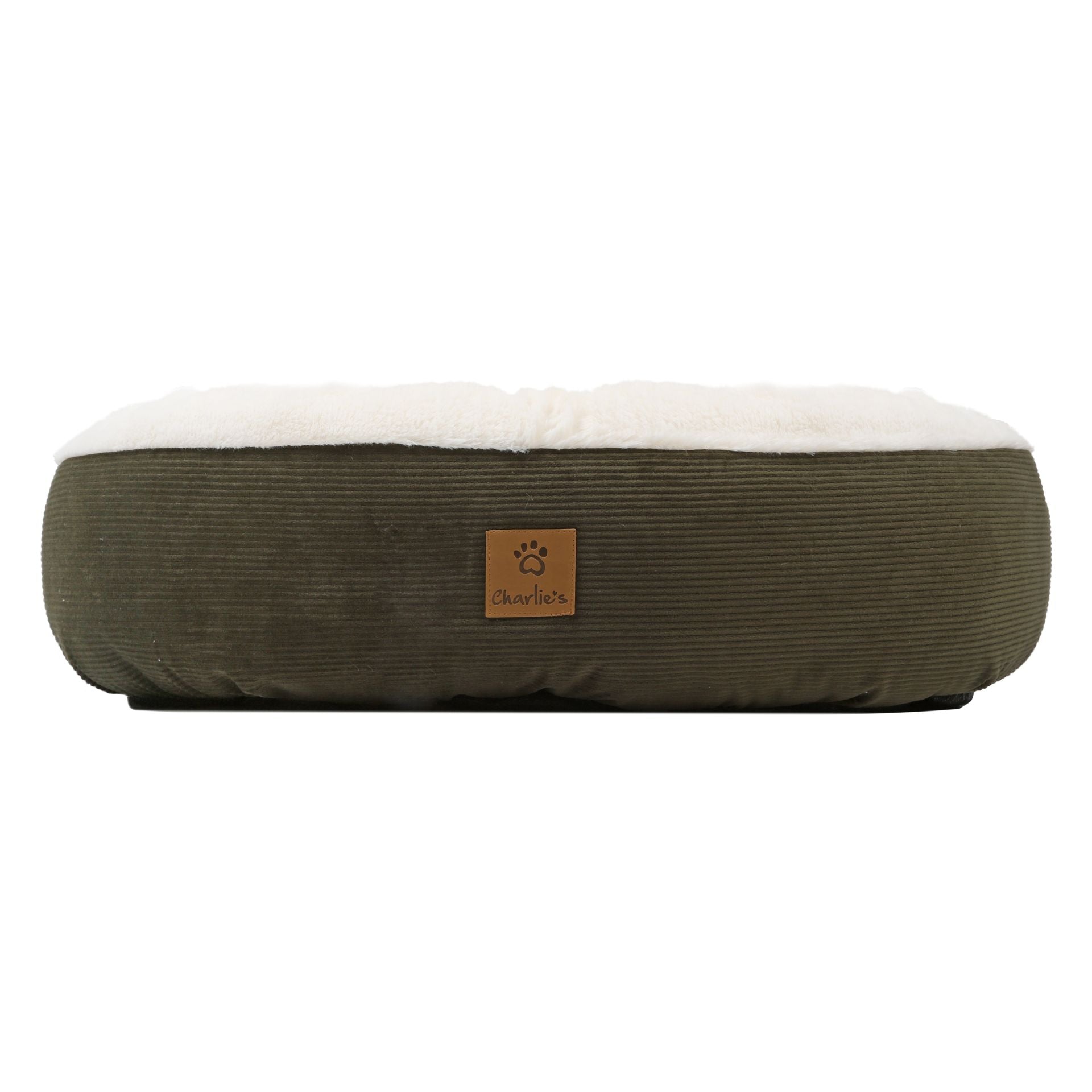 Snookie Hooded Pet Bed in Corduroy - Dark Olive Green Charlie's Pet Products