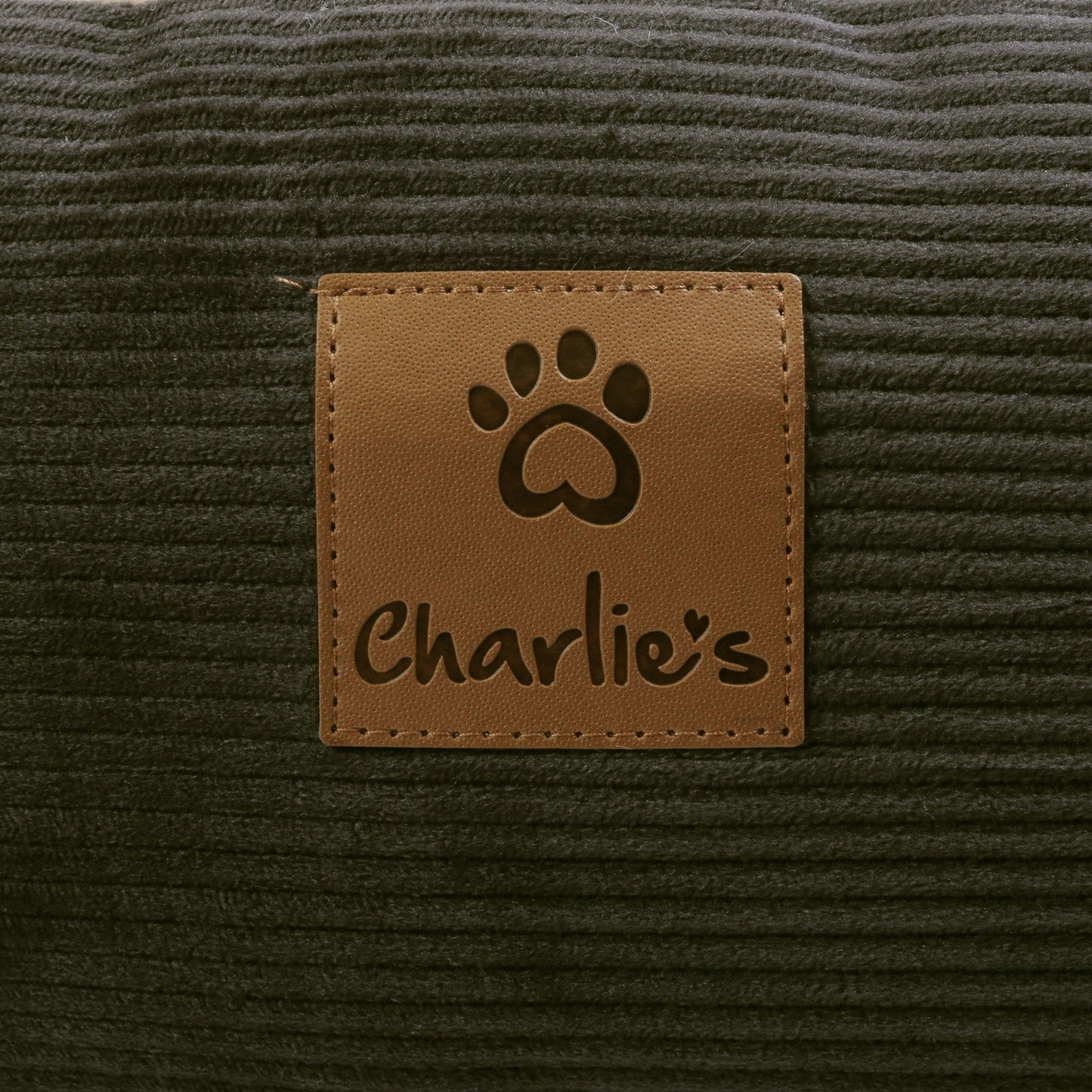 Snookie Hooded Pet Bed in Corduroy - Dark Olive Green Charlie's Pet Products