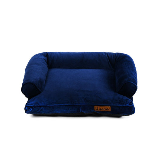 Ripley Corduroy Pet Sofa Bed - Navy Charlie's Pet Products