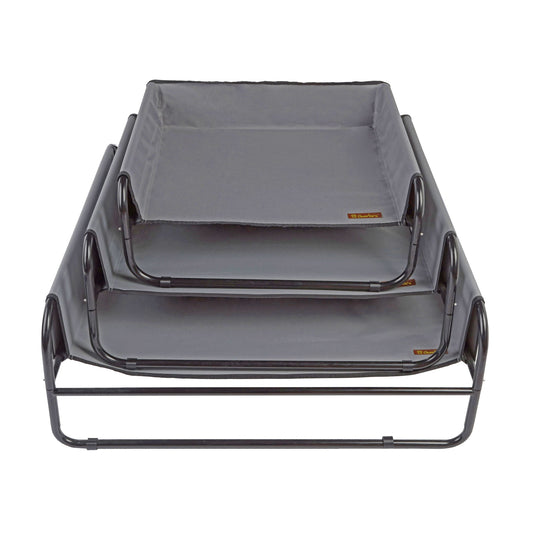 High Walled Outdoor Trampoline Pet Bed Cot - Grey Charlie's Pet Products