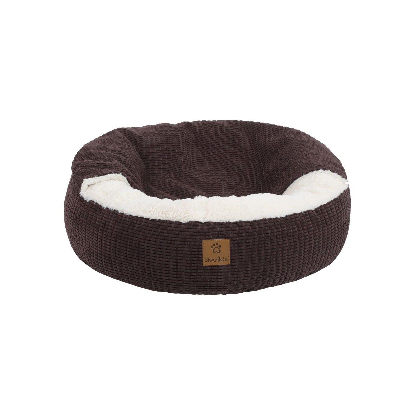 Snookie Hooded Pet Bed in Corncob - Espresso/Latte Charlie's Pet Products