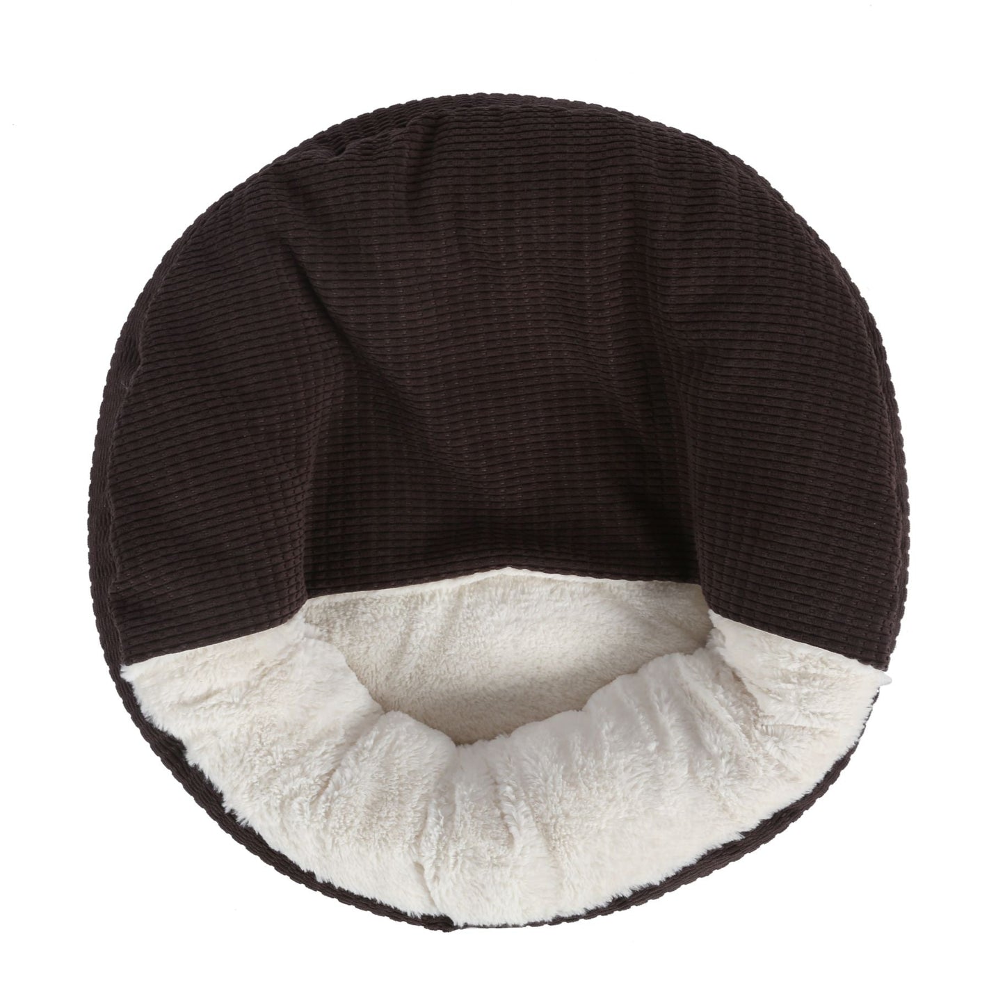 Snookie Hooded Pet Bed in Corncob - Espresso/Latte Charlie's Pet Products