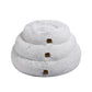 Shaggy Faux Fur Donut Calming Pet Nest Bed - Artic White Chinchilla Charlie's Pet Products