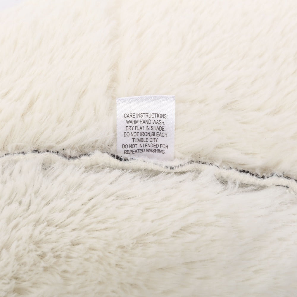 Snookie Hooded Pet Bed in Faux Fur - Grey Charlie's Pet Products