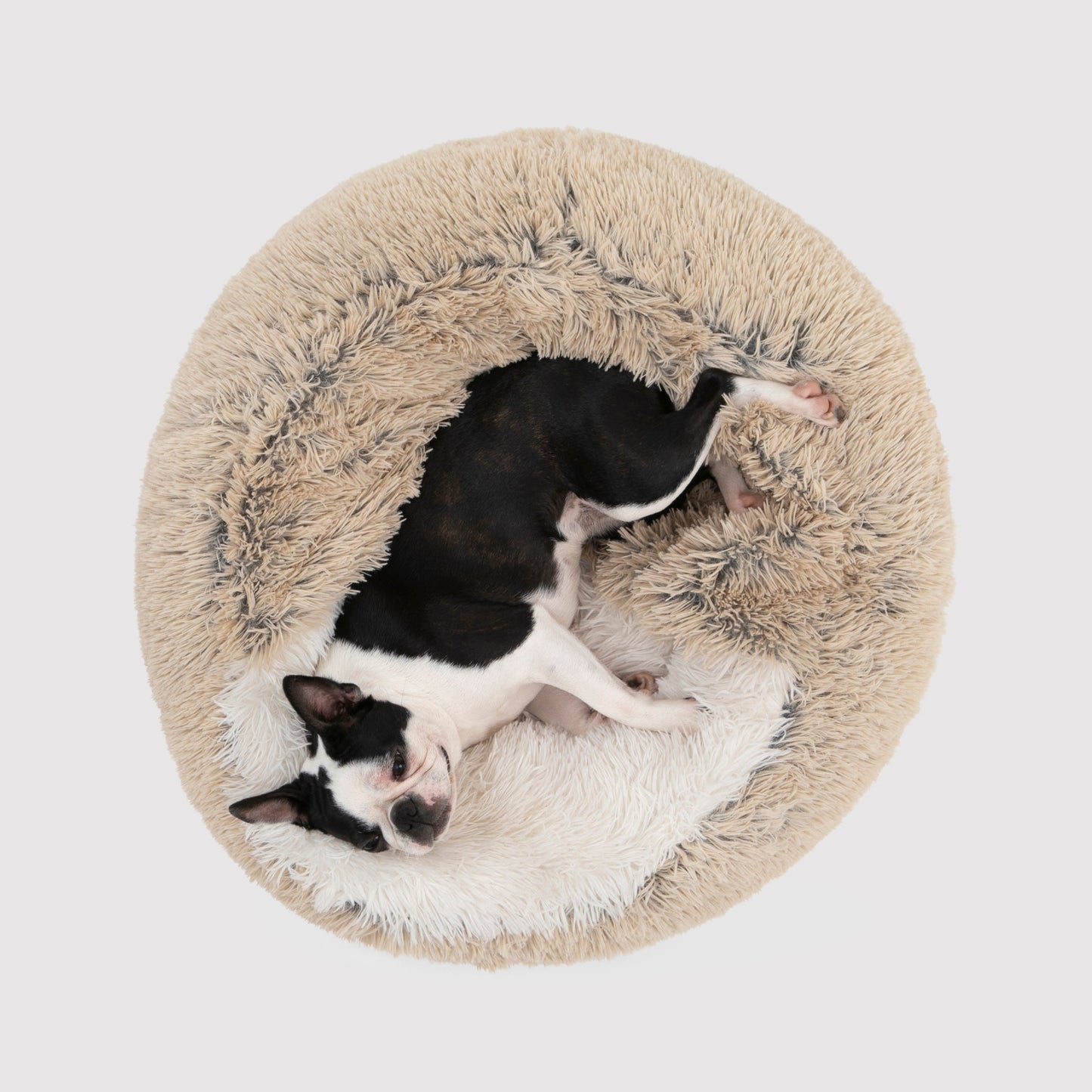 Snookie Hooded Pet Bed in Faux Fur - Cream/Artic White Charlie's Pet Products