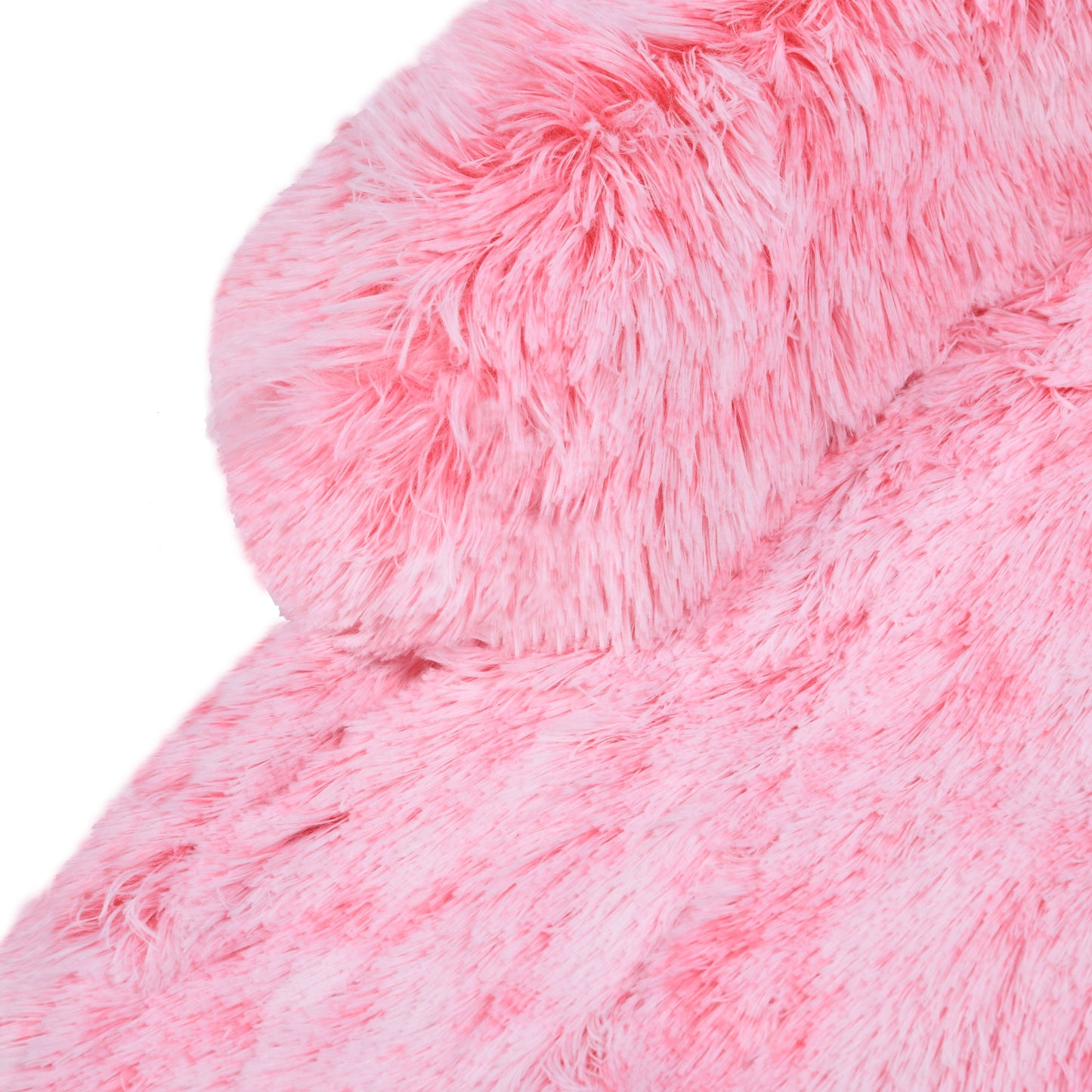 Shaggy Faux Fur Bolster Sofa Protector Pet Bed - Ombre Pink Charlie's Pet Products