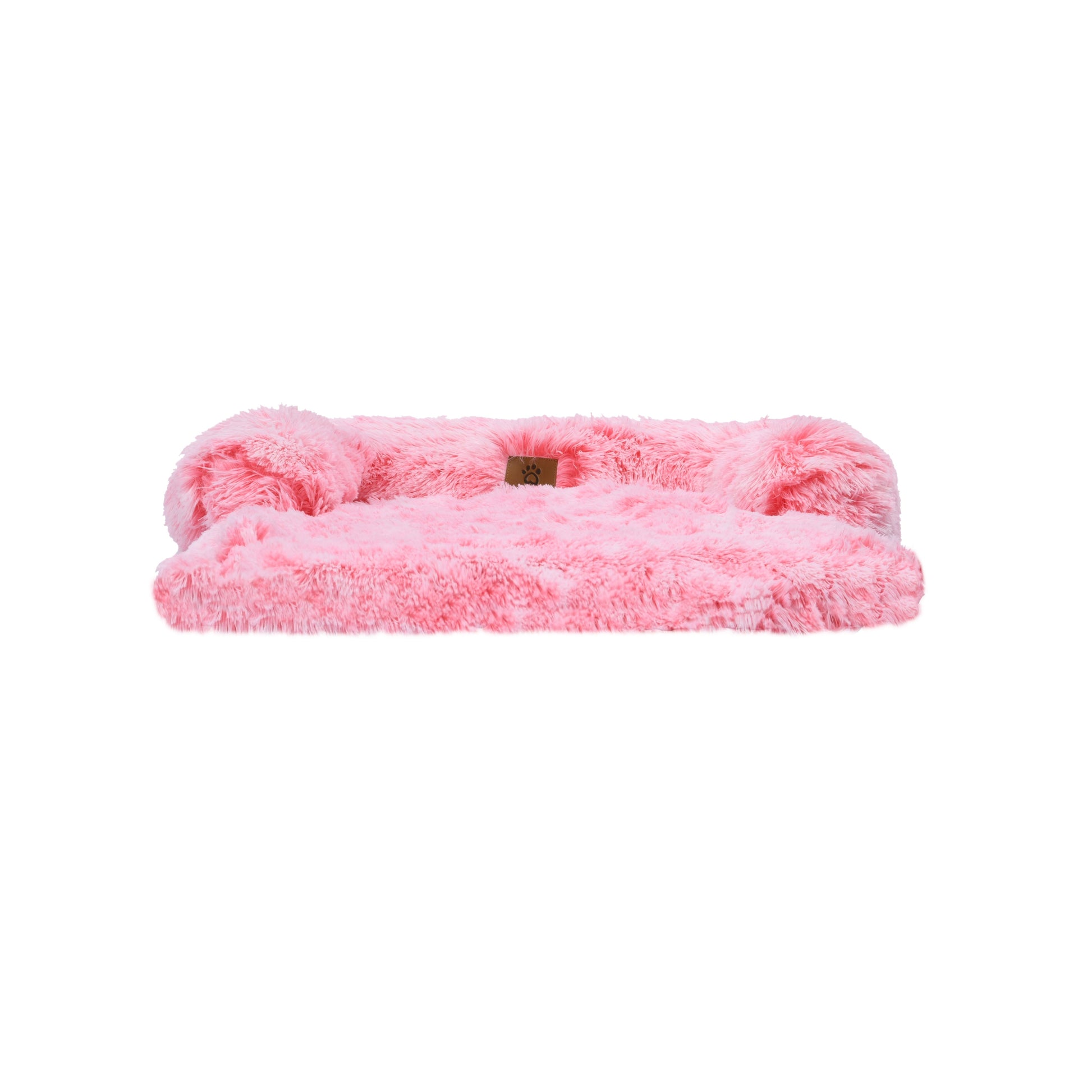 Shaggy Faux Fur Bolster Sofa Protector Pet Bed - Ombre Pink Charlie's Pet Products