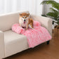 Shaggy Faux Fur Bolster Sofa Protector Pet Bed - Ombre Pink Charlie's Pet Products