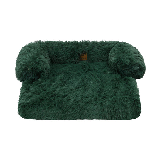 Shaggy Faux Fur Bolster Sofa Protector Pet Bed - Eden Green Charlie's Pet Products