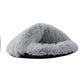 Shaggy Faux Fur Igloo Cat Cave Bed - Arctic Grey Charlie's Pet Products