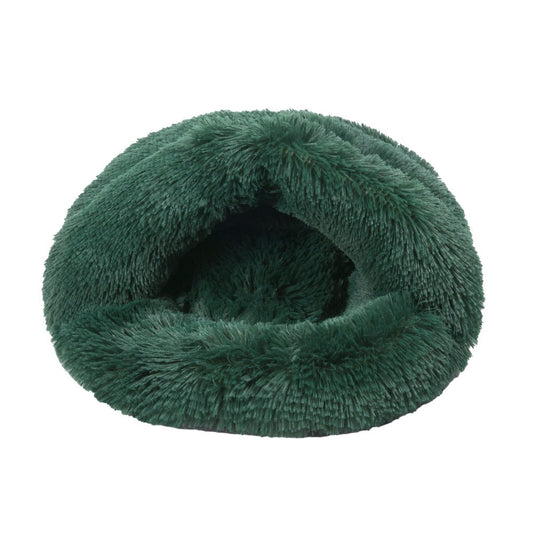 Shaggy Faux Fur Igloo Cat Cave Bed - Eden Green Charlie's Pet Products