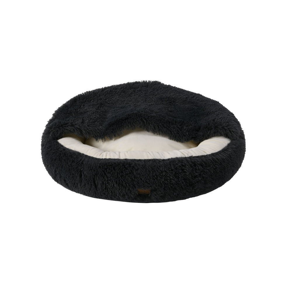 Snoodie Faux Fur Pet Cave with Removable Cover Charcoal Charlie's Pet Products