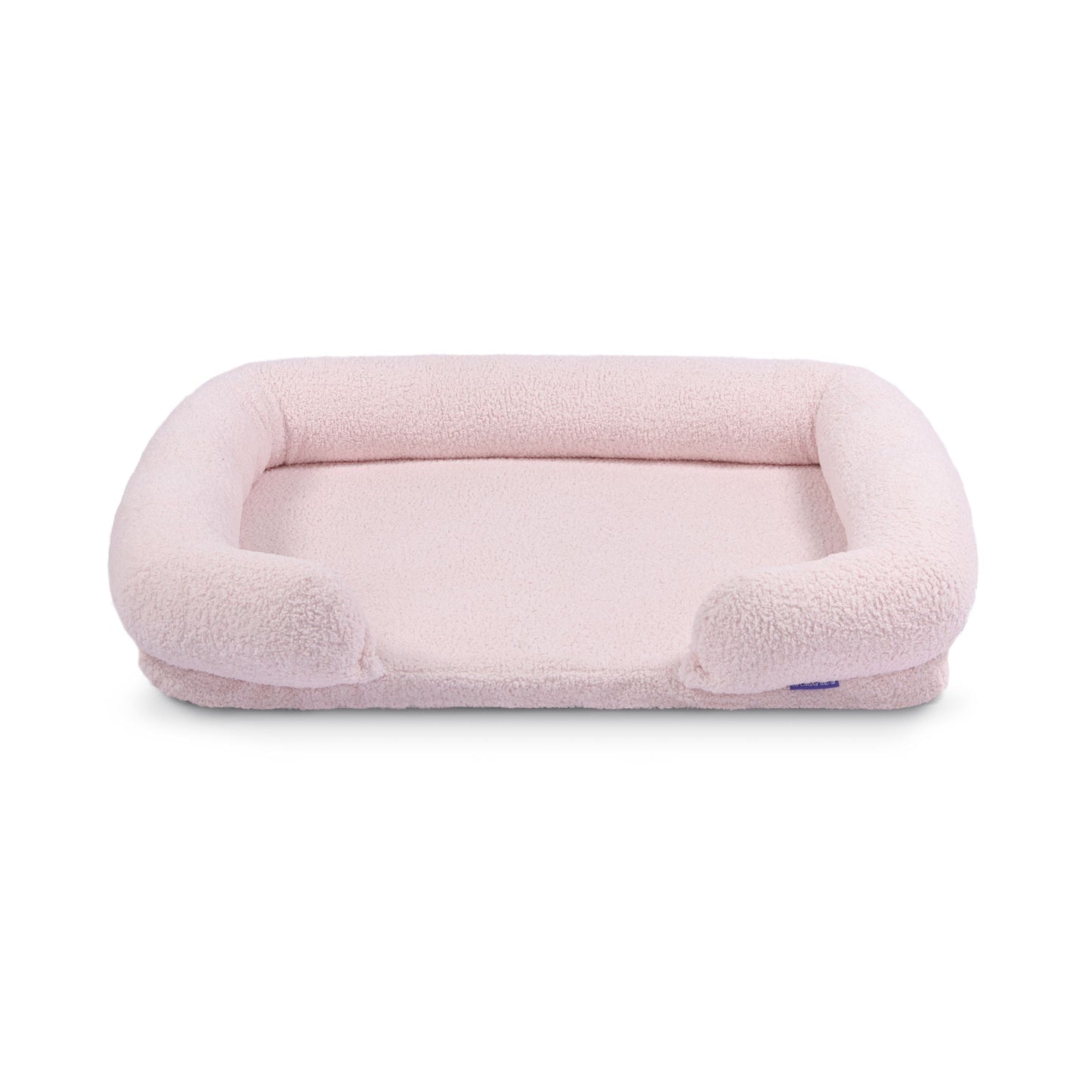 Teddy Fleece Memory Foam Sofa Pet Bed with Bolster - Pink Charlie's Pet Products