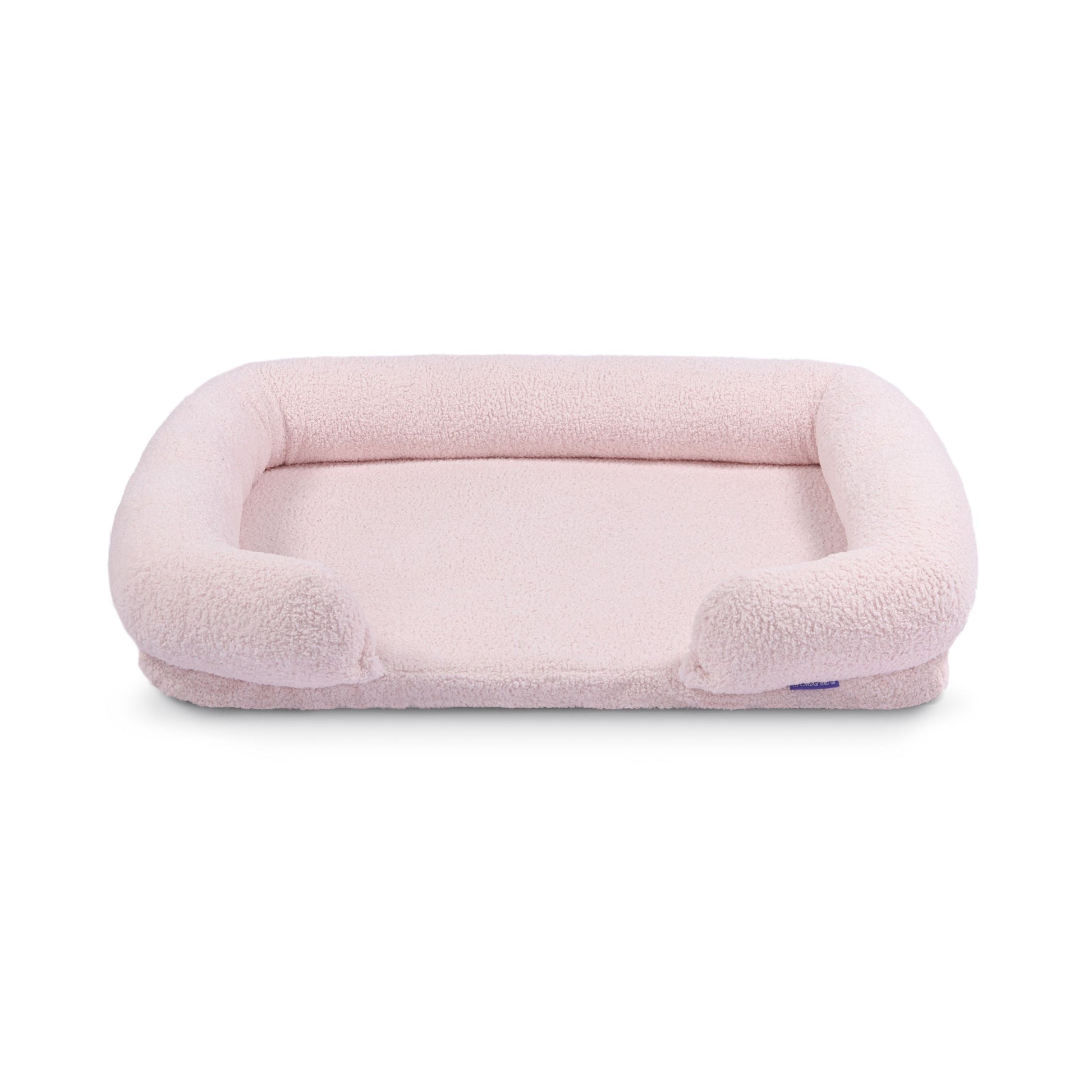 Teddy Fleece Memory Foam Sofa Pet Bed with Bolster - Pink Charlie's Pet Products