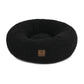 Teddy Fleece Round Donut Pet Bed - Charcoal Charlie's Pet Products