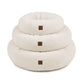 Teddy Fleece Round Donut Pet Bed - Cream Charlie's Pet Products