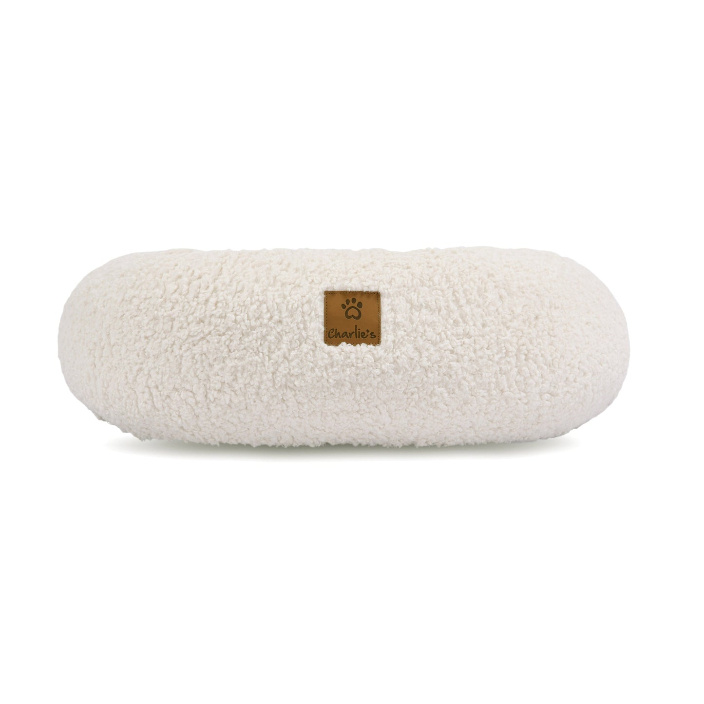 Teddy Fleece Round Donut Pet Bed - Cream Charlie's Pet Products