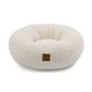 Teddy Fleece Round Donut Pet Bed - Cream Charlie's Pet Products