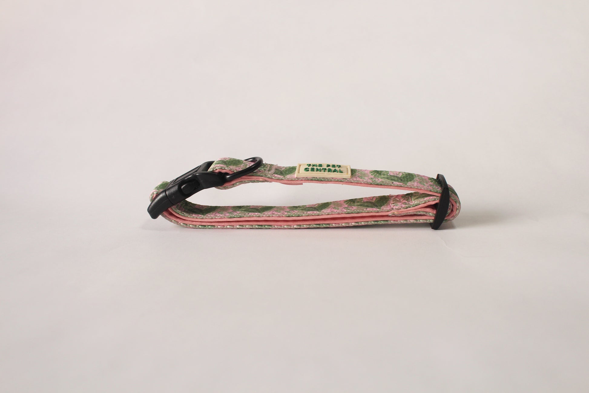 The Pet Central Tropical Bloom dog collar with adjustable sizing