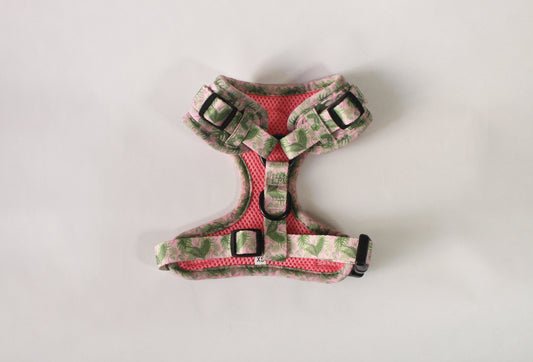The Pet Central Tropical Bloom Dog Harness (Back)