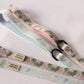 The Pet Central Tropical Bloom dog lead and Blue Cheetah dog lead