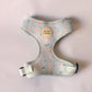 The Pet Central Blue Cheetah dog harness (Front)