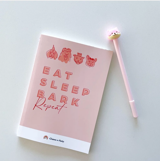Eat, Sleep, Bark, Repeat Grid Notebook