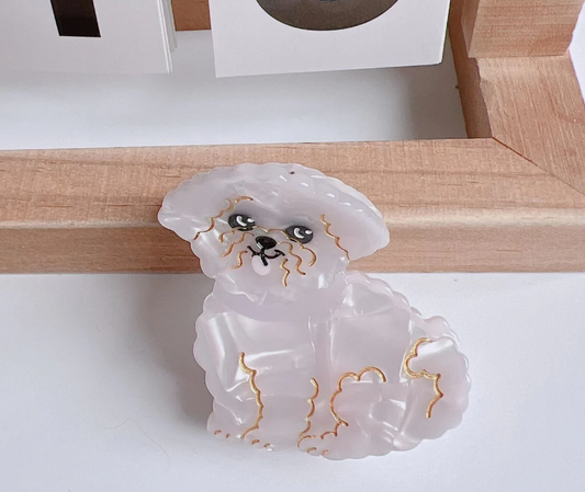 Bichon Frise Hair Clip