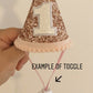 White and Blue Dog Birthday Crown